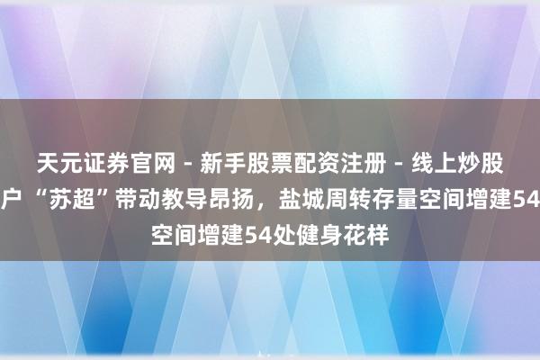 天元证券官网 - 新手股票配资注册 - 线上炒股杠杆如何开户 “苏超”带动教导昂扬，盐城周转存量空间增建54处健身花样
