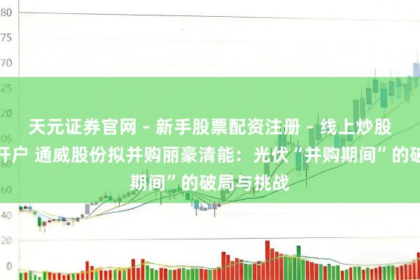 天元证券官网 - 新手股票配资注册 - 线上炒股杠杆如何开户 通威股份拟并购丽豪清能：光伏“并购期间”的破局与挑战