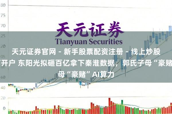 天元证券官网 - 新手股票配资注册 - 线上炒股杠杆如何开户 东阳光拟砸百亿拿下秦淮数据，郭氏子母“豪赌”AI算力