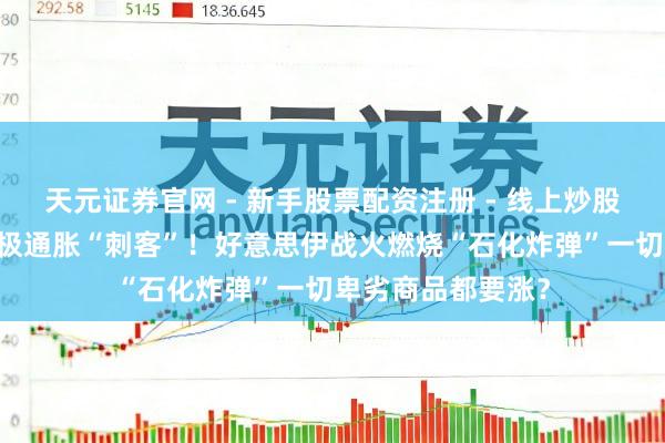 天元证券官网 - 新手股票配资注册 - 线上炒股杠杆如何开户 终极通胀“刺客”！好意思伊战火燃烧“石化炸弹”一切卑劣商品都要涨？