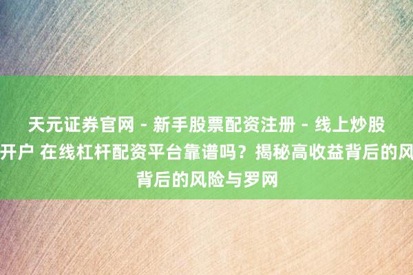 天元证券官网 - 新手股票配资注册 - 线上炒股杠杆如何开户 在线杠杆配资平台靠谱吗？揭秘高收益背后的风险与罗网