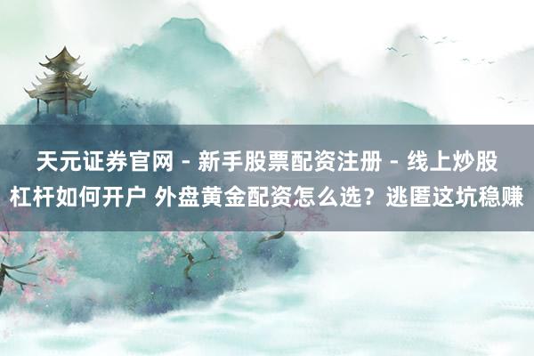 天元证券官网 - 新手股票配资注册 - 线上炒股杠杆如何开户 外盘黄金配资怎么选？逃匿这坑稳赚