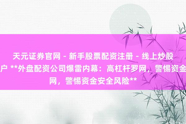 天元证券官网 - 新手股票配资注册 - 线上炒股杠杆如何开户 **外盘配资公司爆雷内幕：高杠杆罗网，警惕资金安全风险**